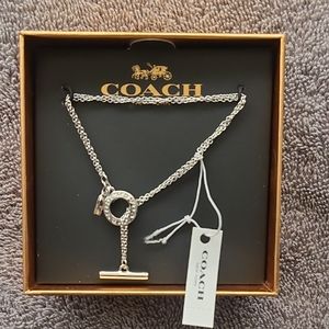 Coach Silver Necklace with Key Pendant